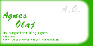 agnes olaj business card